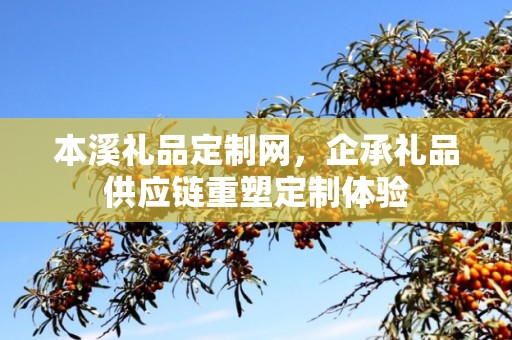 本溪礼品定制网，企承礼品供应链重塑定制体验